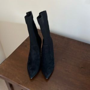 Dolce Vita Black Knit Heeled Boots